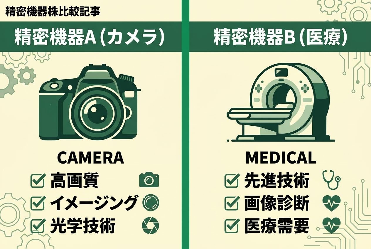 精密機器株の図解比較